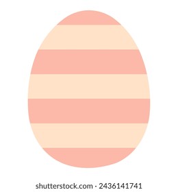 Painted Easter egg illustration. Flat style design, isolated vector. Easter holiday clip art, seasonal card, banner, poster, element