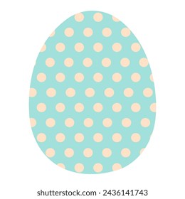 Painted Easter egg illustration. Flat style design, isolated vector. Easter holiday clip art, seasonal card, banner, poster, element