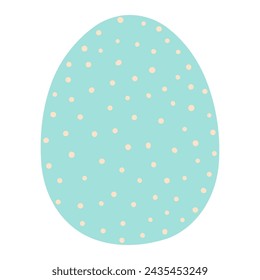 Painted Easter egg illustration. Hand drawn flat style design, isolated vector. Easter holiday clip art, seasonal card, banner, poster, element