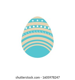 painted easter egg in a nest