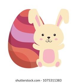 painted easter egg with rabbit celebration icon
