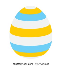 Painted easter egg simple icon. Vector Illustration EPS10