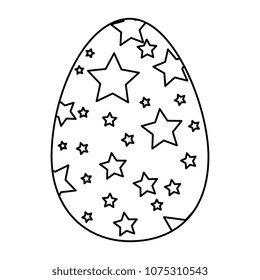 painted easter egg with stars celebration