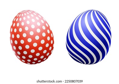 painted easter eggs vector illustration