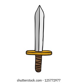 Painted easy sword, vector illustration