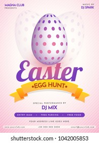 Painted egg, Happy Easter Banner, Flyer or Poster design.