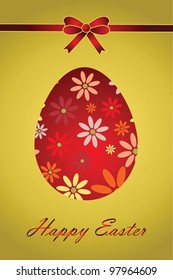 Painted egg on golden