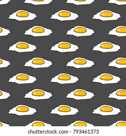 Painted egg seamless pattern, vector illustration.