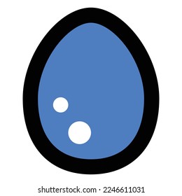 painted eggshell illustration with flat style