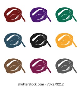 Painted eyebrows icon in black style isolated on white background. Make up symbol stock vector illustration.