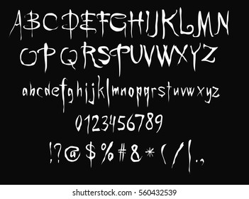 Painted Font - Vector - Nightmare Font