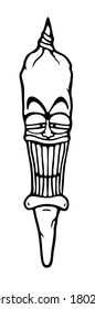 Painted funny joint, vector illustration