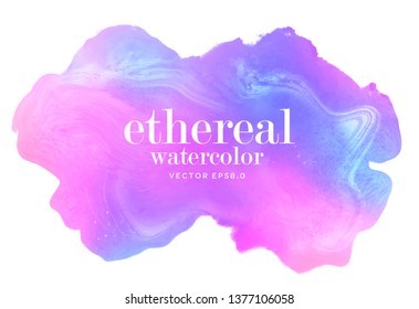 painted galaxy water color splash. abstract alcohol ink vector design element. modern colorful fluid paint texture on white paper. gradient colors ethereal background. eps 8