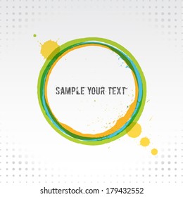 Painted Grunge Circle Background