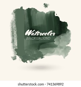 Painted grunge elements. Khaki ink vector stains isolated on white. Backgrounds for design. Hand drawn vector illustration on white background. Brush strokes vector.
