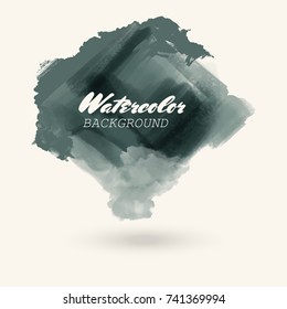 Painted grunge elements. Khaki ink vector stains isolated on white. Backgrounds for design. Hand drawn vector illustration on white background. Brush strokes vector.