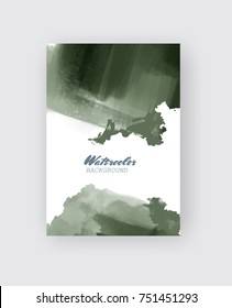 Painted grunge poster element. Khaki ink vector banner stains isolated on white. Backgrounds for design. Hand drawn vector illustration on white background. Brush strokes vector.