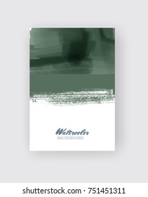Painted grunge poster element. Khaki ink vector banner stains isolated on white. Backgrounds for design. Hand drawn vector illustration on white background. Brush strokes vector.