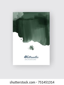 Painted grunge poster element. Khaki ink vector banner stains isolated on white. Backgrounds for design. Hand drawn vector illustration on white background. Brush strokes vector.