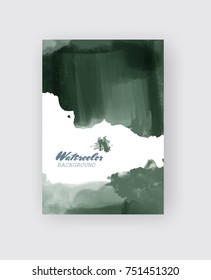 Painted grunge poster element. Khaki ink vector banner stains isolated on white. Backgrounds for design. Hand drawn vector illustration on white background. Brush strokes vector.