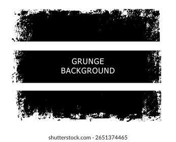 Geschilderde grunge strepen set. Zwarte labels, achtergrond, verftextuur. Vector penseelstreken. Handgemaakte ontwerpelementen.