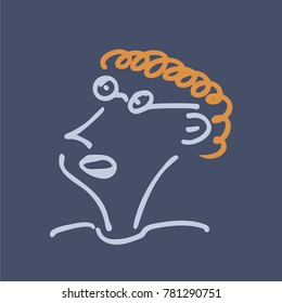 Painted head for a profile picture