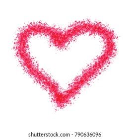 painted heart simple vector illustration design element