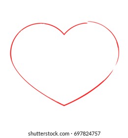 Painted heart. Heart to St. Valentine's Day.