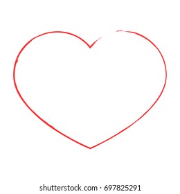 Painted heart. Heart to St. Valentine's Day.