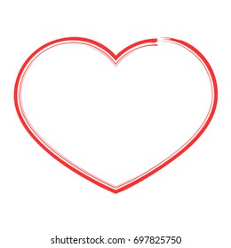 Painted heart. Heart to St. Valentine's Day.