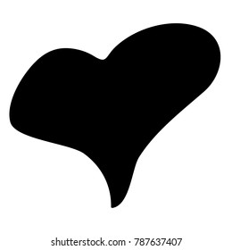Painted heart for valentine's day. Vector art.