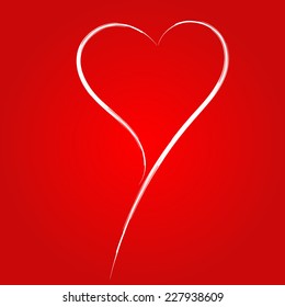 Painted heart. Vector.