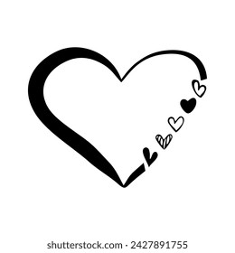 a painted heart vector illustration