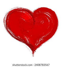 corazón pintado, ilustración vectorial, burlarse