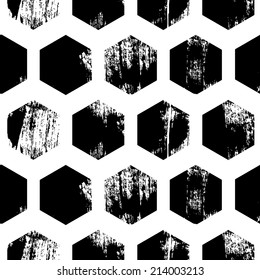 Painted honeycomb pattern