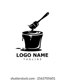 Painted House Vector Logo Illustration.