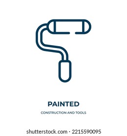 Painted icon. Linear vector illustration from construction and tools collection. Outline painted icon vector. Thin line symbol for use on web and mobile apps, logo, print media.