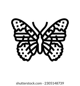 painted lady summer line icon vector. painted lady summer sign. isolated contour symbol black illustration