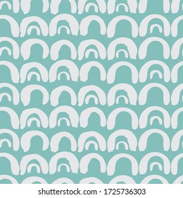 Painted lines in curved shapes. Vector repeat pattern. Great for home decor, wrapping, scrapbooking, wallpaper, gift, kids, apparel. 
