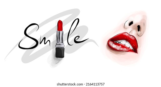Labios pintados Lips brillantes de colores y sexy