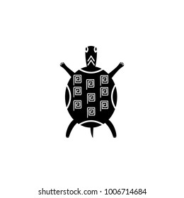 The painted Mexican tortoise icon. Elements of culture of Mexico icon. Premium quality graphic design icon. Simple love icon for websites, web design, mobile app, info graphics on white background