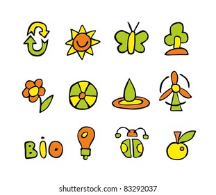 painted natural icons