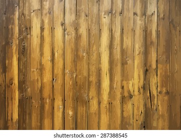 painted old wooden wall. brown background, vector
