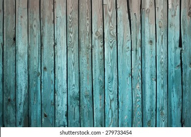 painted old wooden wall. cyan background, vector