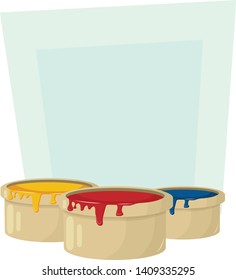 painted paint in a can vector illustration