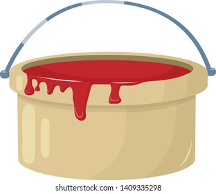 painted paint in a can vector illustration