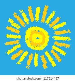 Painted picture of sun