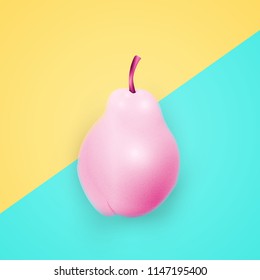 Painted pink pear