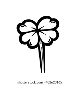 Painted quarter foil, get your luck, vector illustration