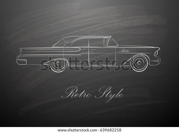 Painted retro\
car